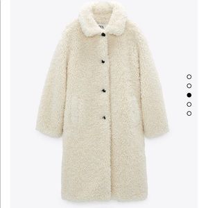 Zara Faux Fur Trim Coat
